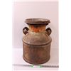Image 1 : Vintage Metal Milk Can - Some Wear as Pictured - 18" x 13"