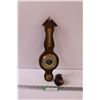 Image 1 : Barometer (16" Tall) & Brass Virginia City Figurine (3" Tall)