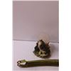 Image 2 : Wolf Tealight Candle Holder, Black Purse, Green Metal Handle