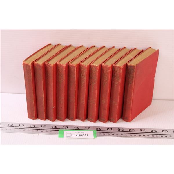 (10) Antique Book Set: The Worlds 100 Best Short Stories Hardcover Books