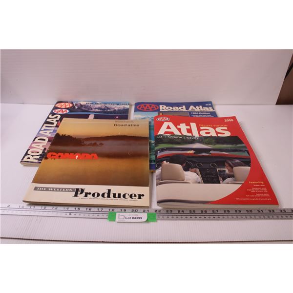 (4) North American Road Atlas - 1980's & 2000's