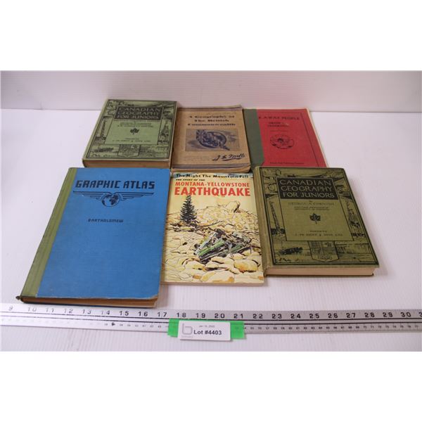 (6) Vintage Geography School Textbooks