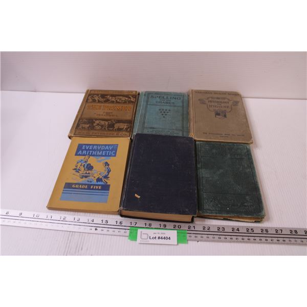 (6) Vintage School Textbooks