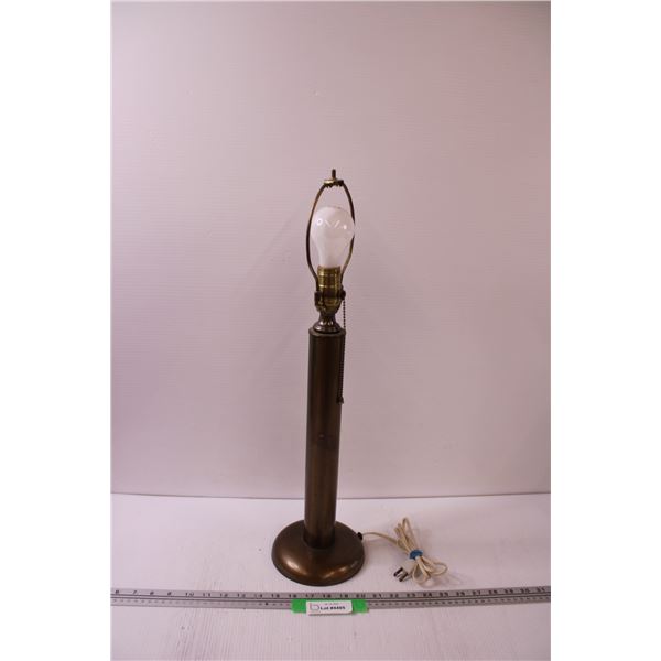 Vintage Metal Lamp (No Shade) - 24" Tall - Works