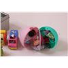 Image 2 : Girls Lot: Mini Backpack, Mini Cute Erasers, Tank w/ Erasers, LOL Surprise Ball, Misc.