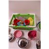 Image 3 : Children's Pots & Pans & Kitchen Utensils Set in Shopping Basket