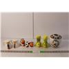 Image 1 : (3) Sets of Ceramic Salt & Pepper Shakers, Porcelain Vase