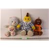 Image 1 : (3) Stuffies- Bananas in Pyjamas-Sings, Reese's Peanut Butter Cup, Care Bears