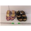 Image 1 : (2) Women's Heeled Sandals- Size 8 & Approx. Size 7- Portofino & Ferragamo