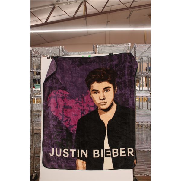 Justin Bieber Fleece Throw Blanket 58" x 52"