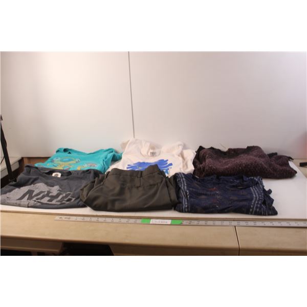 Clothing Lot- Free People Sweater XS, Cirque du Soleil T-shirt M, NHL T-shirt Approx. M, PGA Tour Pa