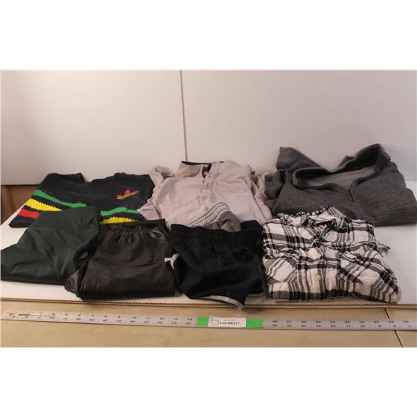 Clothing Lot- Adidas T-shirt XL, Armani Exchange Shirt XXL, Under Armour Shirt L, Nike Shorts S, Mis
