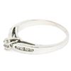 Image 2 : Petite 10k White Gold Marquise Diamond Solitaire Ring w/ Round Channel Accents