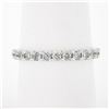 Image 1 : Blue Nile .950 Platinum 1.08 ctw Pave Diamond Stack Wedding Eternity Band Ring