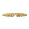 Image 3 : Vintage 18k Gold Round Cabochon Turquoise Twisted Wire Textured Link Bracelet
