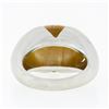 Image 7 : 18K Gold Oval Half Bezel Rutilated Quartz Solitaire Brushed Finish Cocktail Ring