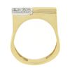 Image 7 : 14K TT Gold 0.20 ctw Round Brilliant Pave Diamond Polished High Geometric Ring
