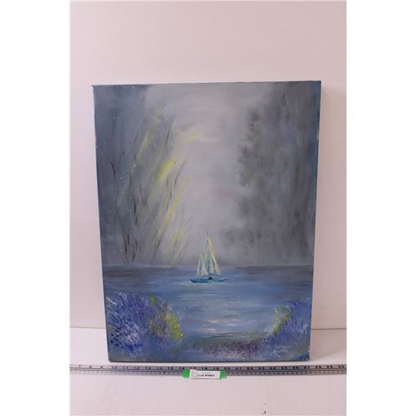 Sailing Watercolor Painting by Kathleen Keating - 18" x 24"