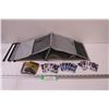 Image 1 : (30+) Marvel Collector Trading Cards, DC Batman Tin Card Case, Locker Hanging Organizer