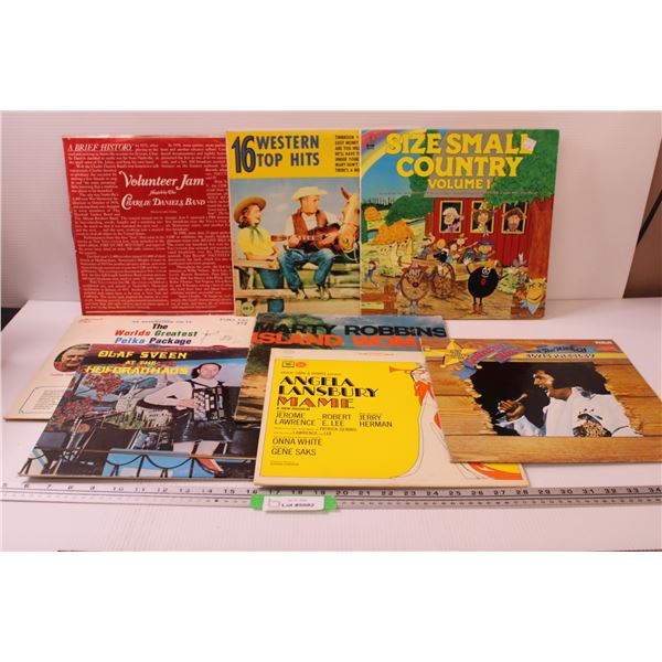 (8) Records: Elvis Presley, Angela Lansbury, Marty Robbins, Polka & Country