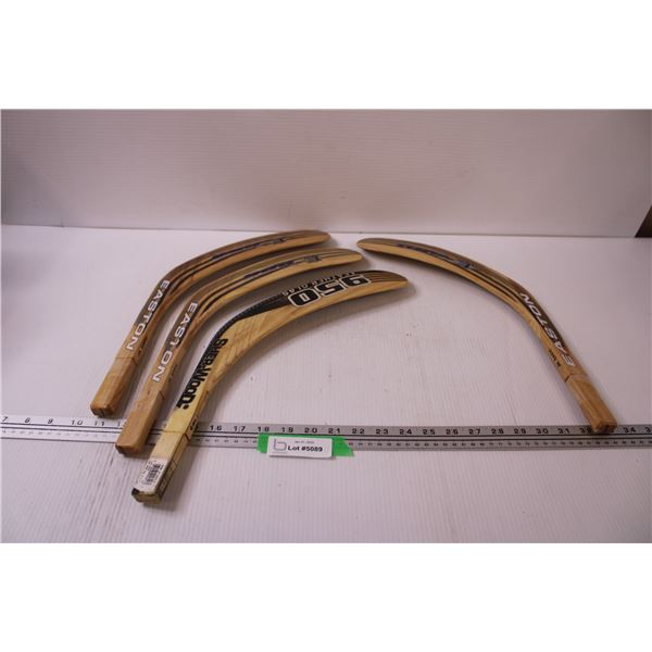 (4) Wood Hockey Stick Replacement Blades: (3) Left & (1) Right - Various Sizes