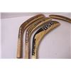 Image 3 : (4) Wood Hockey Stick Replacement Blades: (3) Left & (1) Right - Various Sizes