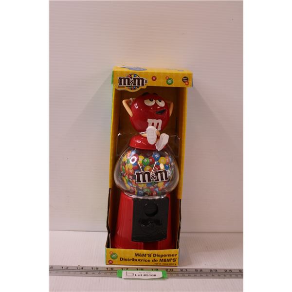 M & M's Candy Dispenser - Gum Ball Style - 11.5" Tall