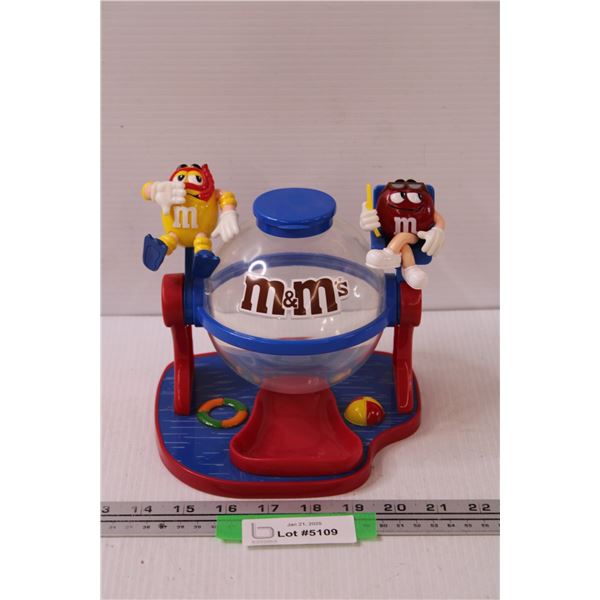 M & M's Candy Dispenser - Pool Party - 7" x 7"