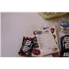 Image 3 : M & M's Millenium Candy & Merch Lot: Yo-Yo, Ball, Hacky Sac, Candy, Stickers