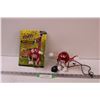 Image 1 : Red M & M: Portable Radio w/Ear Buds & Safety Light Stick (Appears NIB)