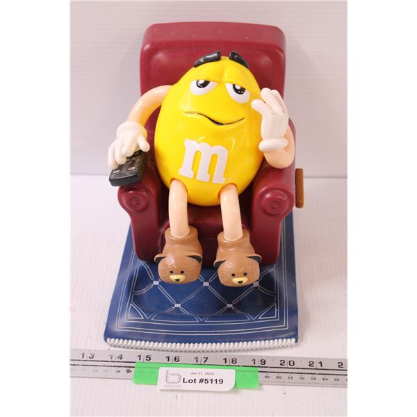 M & M's Candy Dispenser - Relaxing Recliner - 8" x 9" x 7"