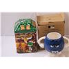 Image 2 : M & M's Lot: Blue Mug, Water Bottle, (2) Collector Tins (Empty)