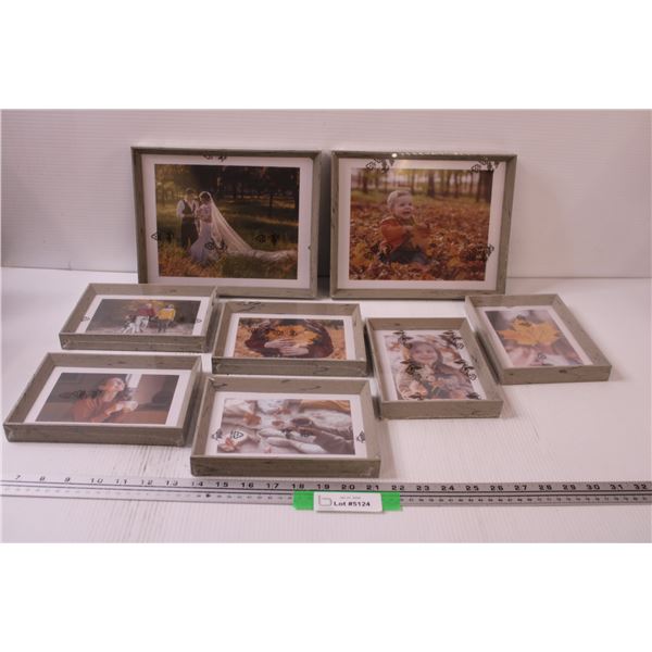 (8) Picture Frame Lot: (2) 10.5" x 9" & (6) 7.5" x 6"
