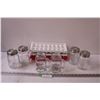 (6) Glass Mug Cups, (3) Ice Cube Trays