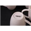 Image 3 : (8) Canvas White Coffee Mugs Set