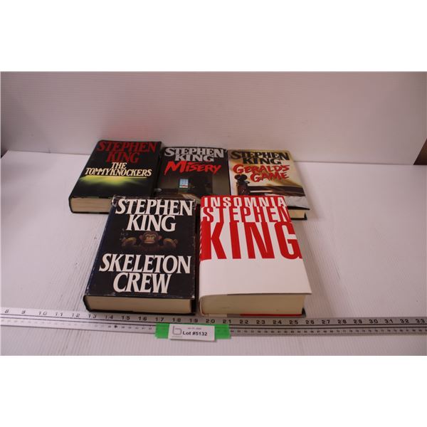 (5) Hardcover Stephen King Books: Tommyknockers, Misery, Gerald's Game, Insomnia, Skeleton Crew
