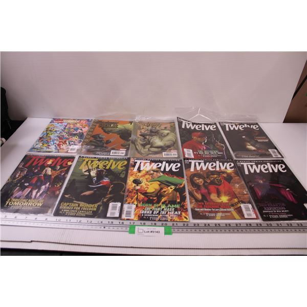 (10) Comicbooks: Hulk, Marvel vs DC, Twelve