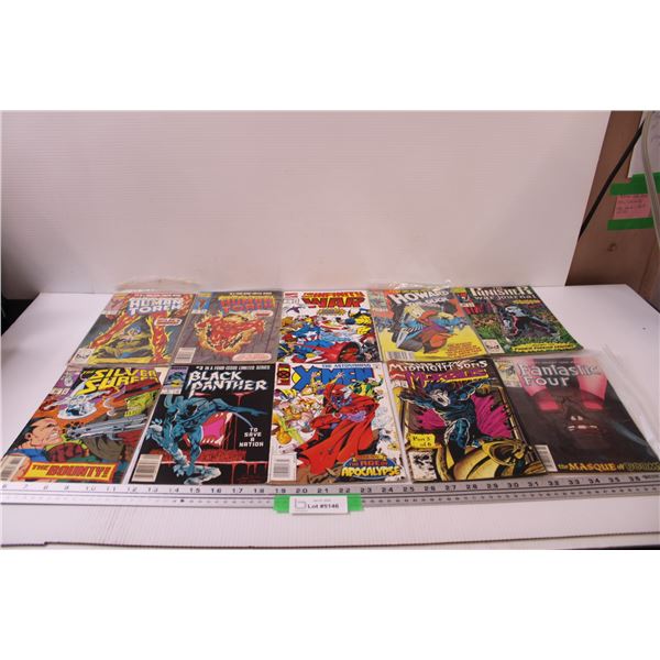 (10) Comicbooks: Howard the Duck, Punisher, Fantastic Four, Black Panther, Silver Surfer, Human Torc