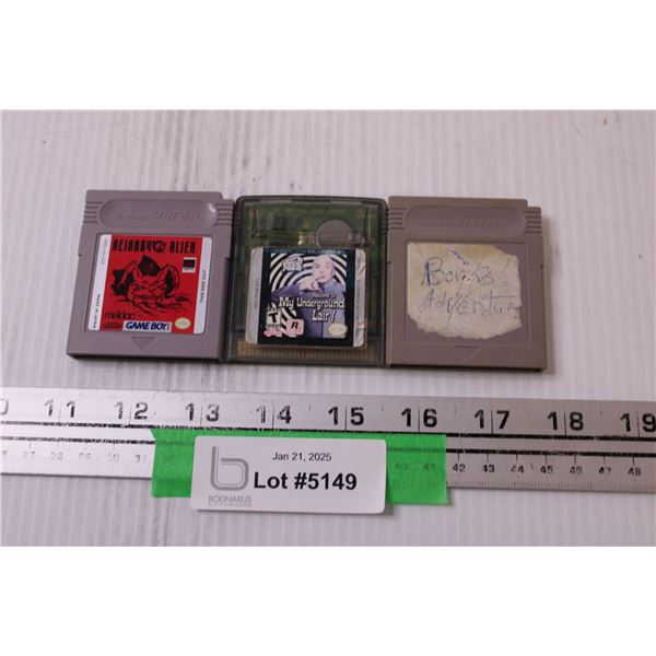 (3) Nintendo Gameboy Video Games: Austin Powers, Heiankyo Alien, Banks Adventure