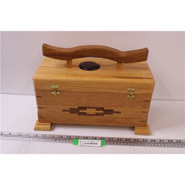 Custom Built Wood Storage Box - 13" x 10" x 7"