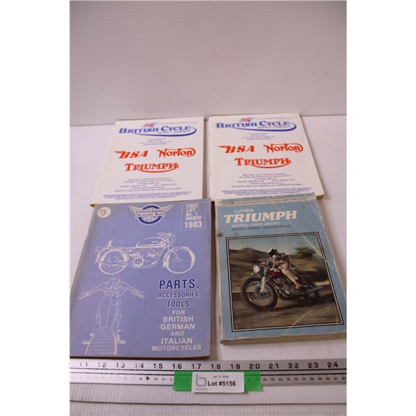 (4) Motorcycle Books: Triumph, British & German Models
