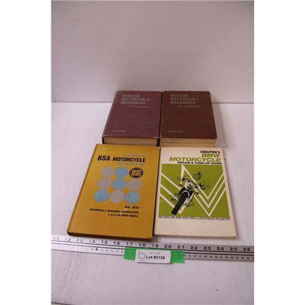 (4) Motorcycle Books: BMW, BSA, Modern Motorcycle Mechanics