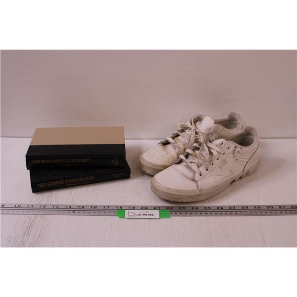 (2) Books by Robert Ludlum & Men's Vans Shoes - Size 9.5