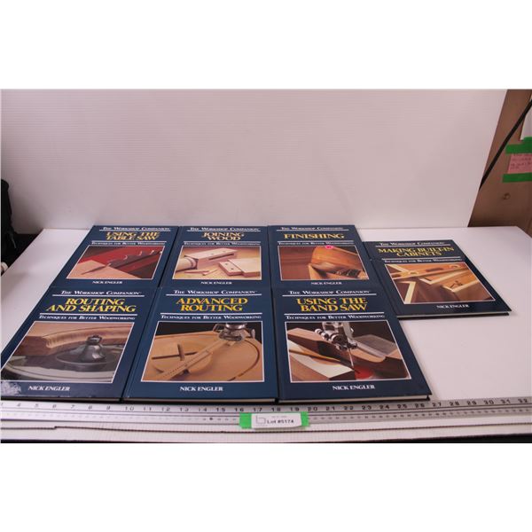 (7) Wood Working Hardcover Books by Workshop Companion