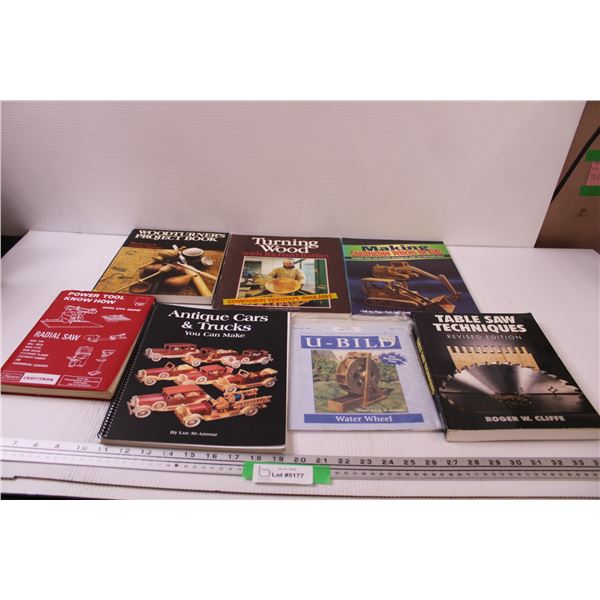 (7) Wood Working Books - Assorted