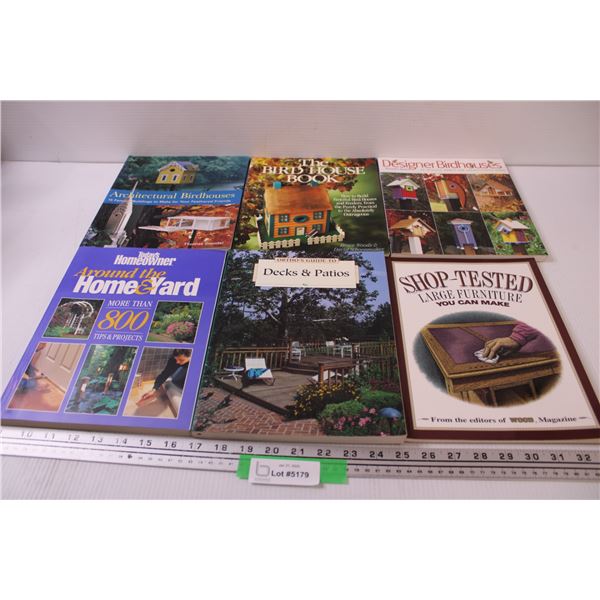 (6) Books: Birdhouses, Home & Yard, Furniture