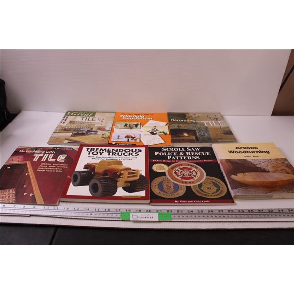 (7) Books: Construction, Tile, Woodworking
