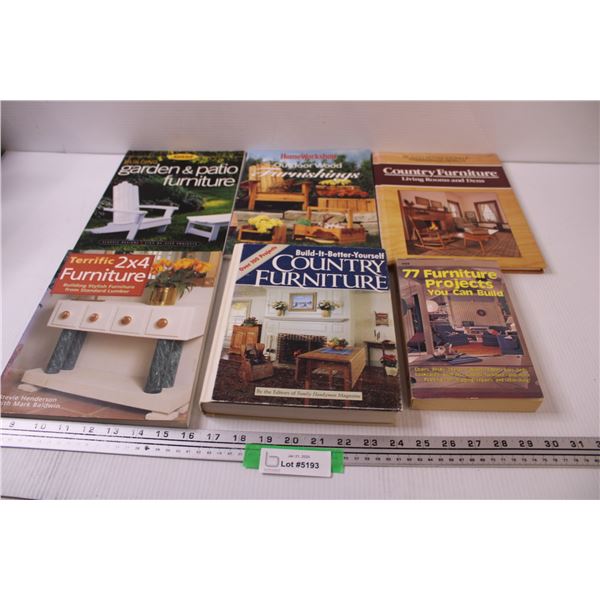 (6) Wood Working Books - Assorted