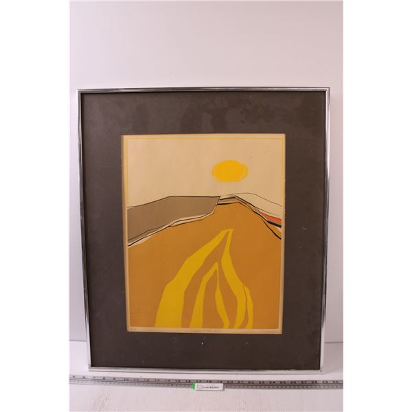 Framed Wall Art: "Prairie Gold #2" by Kay Angliss - 23.5" x 27.5" (No Glass)