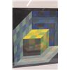 Image 2 : Framed Wall Art: "3D Cubism" - 24.5" x 24"
